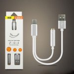 Wholesale Short Type-C USB Charging Cable and 3.5mm Jack AUX Headphone Audio Adapter Dongle 9.5in (Silver)